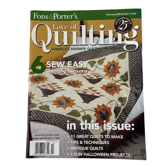 Fons & Porter Love of Quilting Magazine Lot of 6 Full Year 2006 - Picture 6 of 7